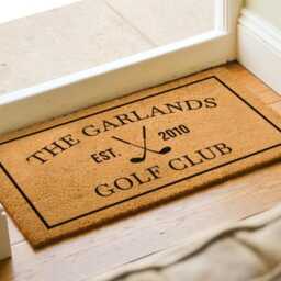 Custom Golf Gifts For A Family Of Lovers - Personalized Club Door Mat Decor Rug Front Entrance Entryway Doormat - thumbnail 2