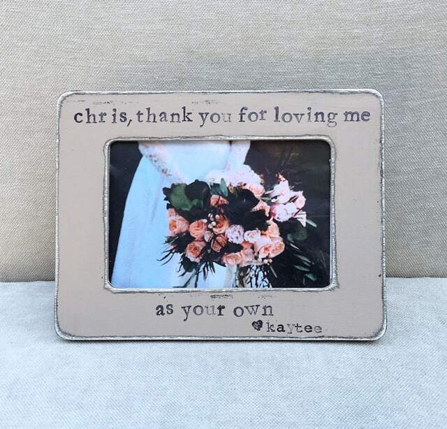 Step Dad Gift Father Of The Bride Father Wedding Step Parent Personalized Picture Frame - Flowers in December - image 1
