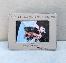 Step Dad Gift Father Of The Bride Father Wedding Step Parent Personalized Picture Frame - Flowers in December - thumbnail 1
