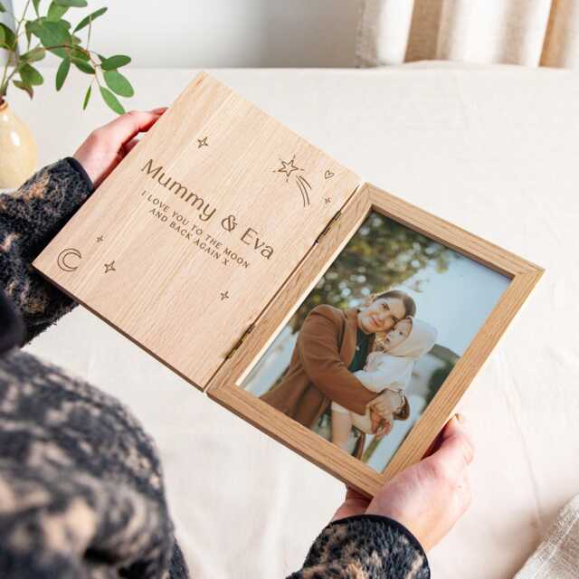 Shooting Star Personalised Wooden Photo Frame - Mother's Day Gift - image 1
