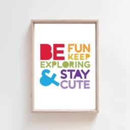 Set Of 3 Sloth Nursery Prints, Rainbow Decor, Playroom Wall Art - thumbnail 3