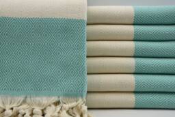 "Mint Green Peshtemal, Handmade Towel, Diamond Towel, Turkish Towel 40""x70"
