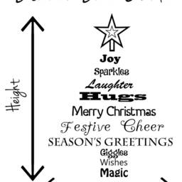 Christmas Tree Quote, Words - Vinyl Wall Art Sticker Decal Mural. Home, Decor. Festive Decoration, Window, Mirror - thumbnail 3