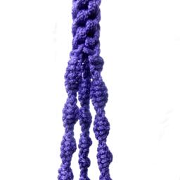 Purple Macrame Plant Pot Holder - Plant Hanger 24 Inches 3mm Hanging Planter Macrame Wall Hanging Planter Pattern Pot - thumbnail 3