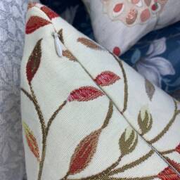 "Decorative Pillow Cover, Leaf Design Cushion Scatter Pillow, Rectangle Lumbar 12"" X 20" - thumbnail 3