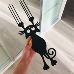 Black Cat Wood Decor, Lover Gift, Funny Wall Art, Hangings, Animals Artwork, Home House Warming Gifts, Mom Gift - thumbnail 3