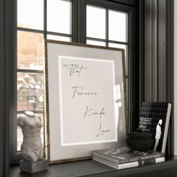 Beige That Forever Kind Of Love, Quote, Print, Poster, Home Decor, Bedroom Love Wall Art, Minimalist - thumbnail 3