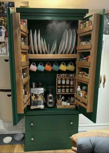 Felix Handcrafted Pantry Larder Coffee Station - Custom Colour Choice - image 1