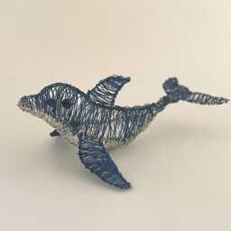 Dolphin Sculpture Flipper Unique Animal Lover Gift - thumbnail 2