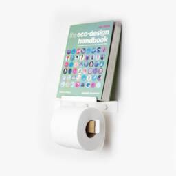 Mid Century Modern Tissue Holder/Metal Toilet Paper With A Shelf in Minimalist Style Black Roll Wth Cellphone Shelf