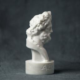 Marble Bust Of Asclepius Carved Greek Marble Statue Figurine Artist Sculpture - thumbnail 4