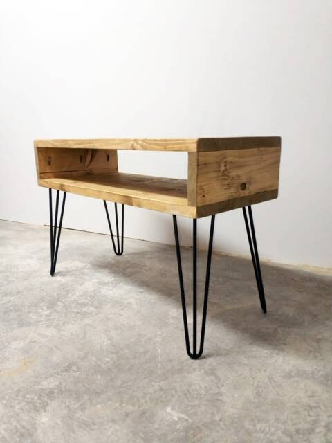 Reclaimed Tv Unit, Contemporary & Rustic With Hairpin Legs - image 1