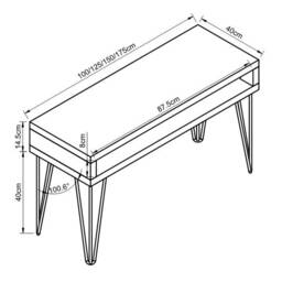 Reclaimed Tv Unit, Contemporary & Rustic With Hairpin Legs - thumbnail 3