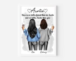 Personalised Auntie Print, Gift For Auntie, Birthday Gift, Christmas From Niece, Nephew - thumbnail 1