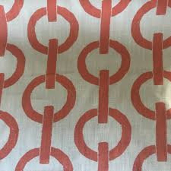 Jim Thompson's Buckle Up Hot Coral Geometric Pillow Cover