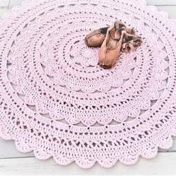 Carpet - Minoux 100 cm in Soft Pink - thumbnail 4