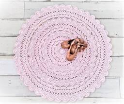Carpet - Minoux 100 cm in Soft Pink - thumbnail 1