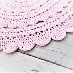 Carpet - Minoux 100 cm in Soft Pink - thumbnail 2