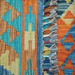 Classic Runner Rug, Handmade Artisan Afghan Turkish Scandinavian Navajo Bohemian Wool Flatweave Multicolour Kilim Rug 193x62 cm - thumbnail 3