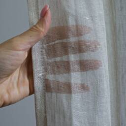 Sheer Linen Curtain For Clips, Curtains Made With Muslin From Europe - thumbnail 4
