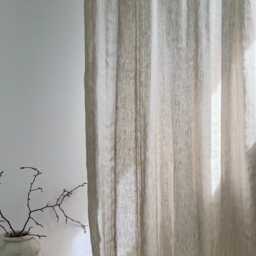Sheer Linen Curtain For Clips, Curtains Made With Muslin From Europe - thumbnail 2