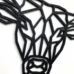 Geometric Bull Head - Wooden Wall Art Home Nursery - thumbnail 2