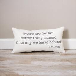 C.s. Lewis Quote Pillow - Personalized Linen Blend Throw - thumbnail 1