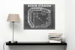 Vintage Busch Stadium Seating Chart Art Print Baseball Fan Gift - thumbnail 1