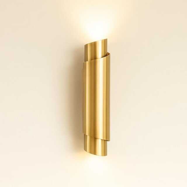 Mid Century Antique Brass Sconce Minimalist Wall Lamp Handmade Solid Modern Industrial Lighting Hardwired - image 1
