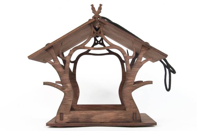 Birdfeeder Wood Bird House Garden Feeder Rustic Birdhouse - image 1