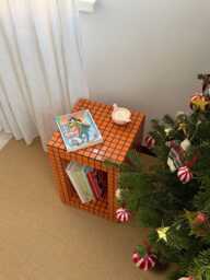 Tiled Book Shelf, Handmade Ceramic Table, Bedside Side Coffee Table - thumbnail 1