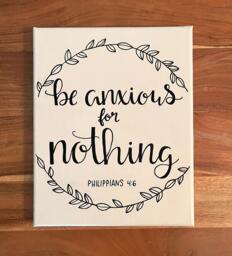 Philippians 46 Be Anxious For Nothing Scripture Wall Art - thumbnail 1