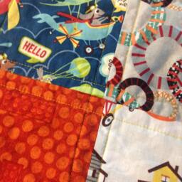 Airplane Baby Quilt Riley Blake Patchwork Crib Blanket, Play Mat - 35 - thumbnail 2