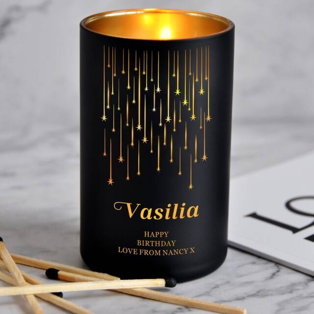 Personalised Scented Candle Cedarwood Cinnamon Sandalwood Natural Coconut Wax Gift For Birthday Anniversary Wedding Christams Present - image 1