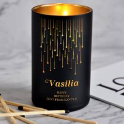 Personalised Scented Candle Cedarwood Cinnamon Sandalwood Natural Coconut Wax Gift For Birthday Anniversary Wedding Christams Present - thumbnail 1