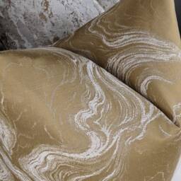 Marble Effect Gold & White Cushion Cover, Sofa Bed Pillow Cover Neutral Decor - thumbnail 3