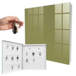Green Grass Key Cabinet For Home, Yellow Box Wall, Minimalist Backgrounds & Patterns, Those Who Love Bold Colors - thumbnail 2