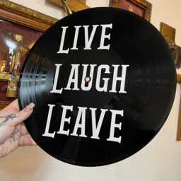 Live Laugh Leave Record Wall Art, Gothic, Music Lover, Gift, Vinyl, Tattoo Style, Retro Decor - thumbnail 3