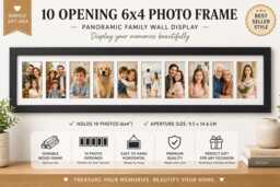 Multi Photo Collage Frame Black Veneer, Holds 10 - 4x6 Photos - thumbnail 1