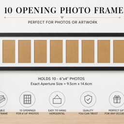 Multi Photo Collage Frame Black Veneer, Holds 10 - 4x6 Photos - thumbnail 2