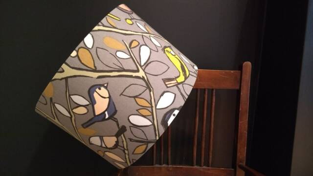Handmade Drum Lampshade Modern Tweety Bird Fabric, Edinburgh Weavers - image 1
