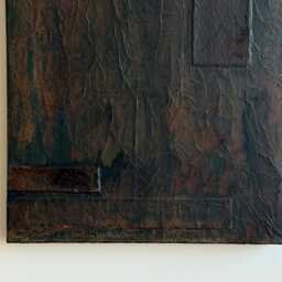 Black Abstract Textured Art Wabi-Sabi Painting On Canvas, 18x24'' - thumbnail 2