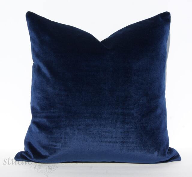 Midnight Blue, Velvet Pillow Cover, Custom Sizes, Navy Studio Tullia, Made To Order - image 1