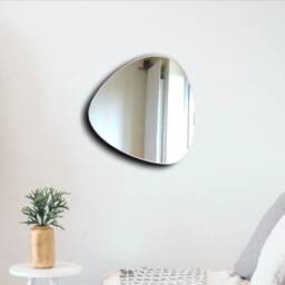 Triangular Pebble Acrylic Mirror Wall Art - Many Size & Colour Options - Bespoke Items Made - thumbnail 2