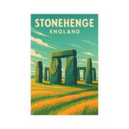 stonehenge England Art Print - Retro Travel Poster - thumbnail 2