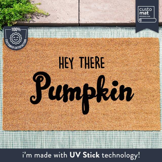 Hey There Pumpkin - Funny Doormat Welcome Mat Housewarming Gift Halloween - image 1