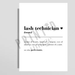 Lash Tech Definition Print - Artist Wall Gifts Beauty Salon Prints Decor - thumbnail 3