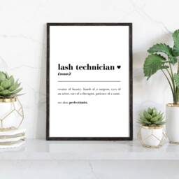 Lash Tech Definition Print - Artist Wall Gifts Beauty Salon Prints Decor - thumbnail 2