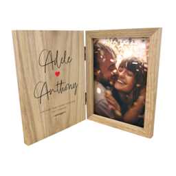 Personalised Wooden Book Photo Frame - Valentine's Day Gift - thumbnail 4