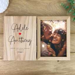 Personalised Wooden Book Photo Frame - Valentine's Day Gift - thumbnail 3